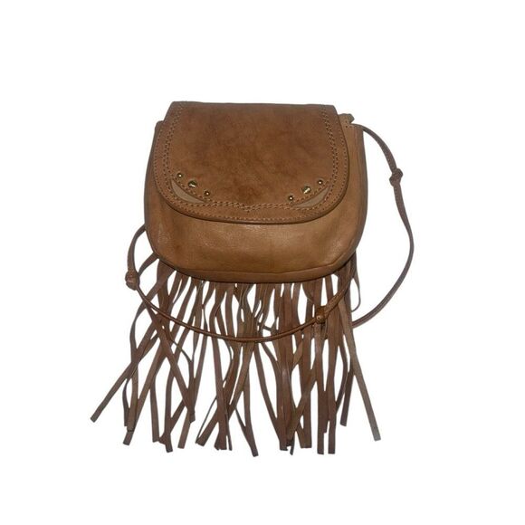 Juicy Couture Brown Goat Leather Fringe Crossbody Purse - Picture 7 of 13